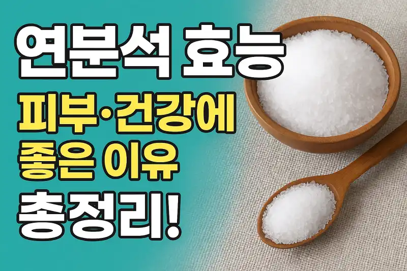 연분석 효능, 피부·건강에 좋은 이유 총정리!