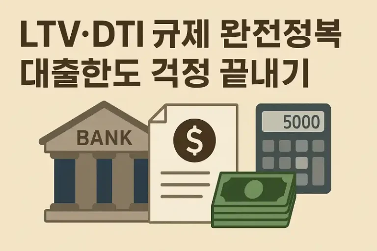 LTV·DTI 규제 완전정복! 대출한도 걱정 끝내기