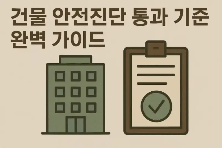 건물 안전진단 통과 기준 완벽 가이드