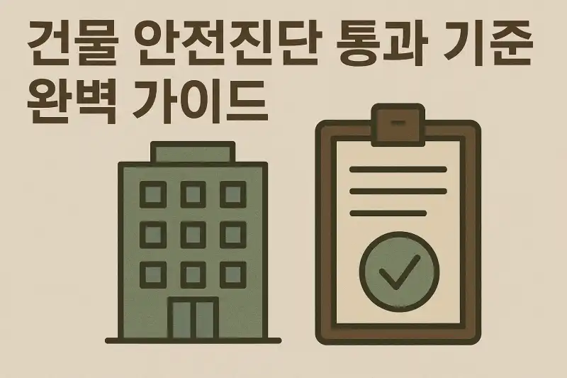 건물 안전진단 통과 기준 완벽 가이드