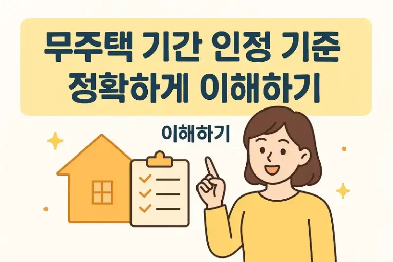 무주택 기간 인정 기준 정확하게 이해하기
