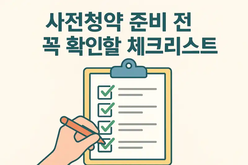 사전청약 준비 전 꼭 확인할 체크리스트