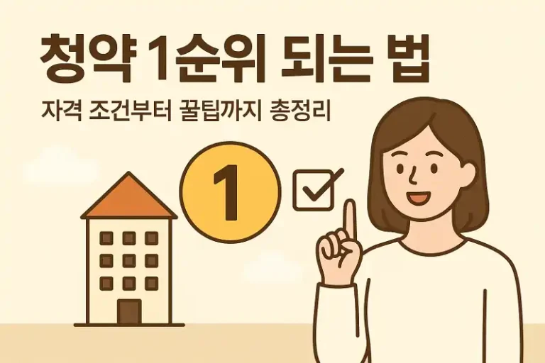 청약 1순위 되는 법! 자격 조건부터 꿀팁까지 총정리