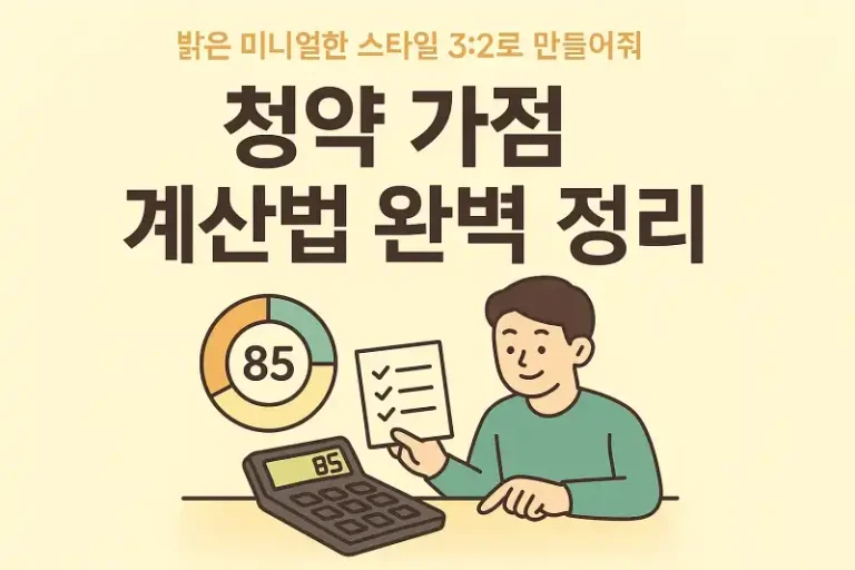 청약 가점 계산법 완벽 정리