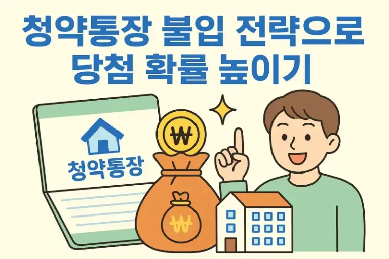 청약통장 불입 전략으로 당첨 확률 높이기