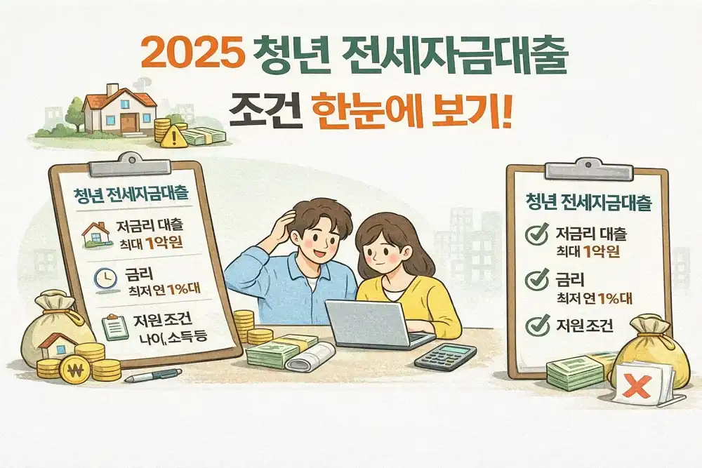2025 청년 전세자금대출 조건 한눈에 보기!
