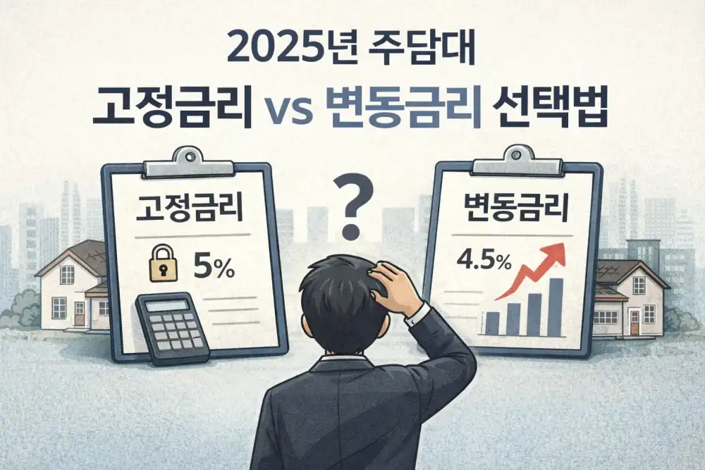 2025년 주담대 고정금리 vs 변동금리 선택법