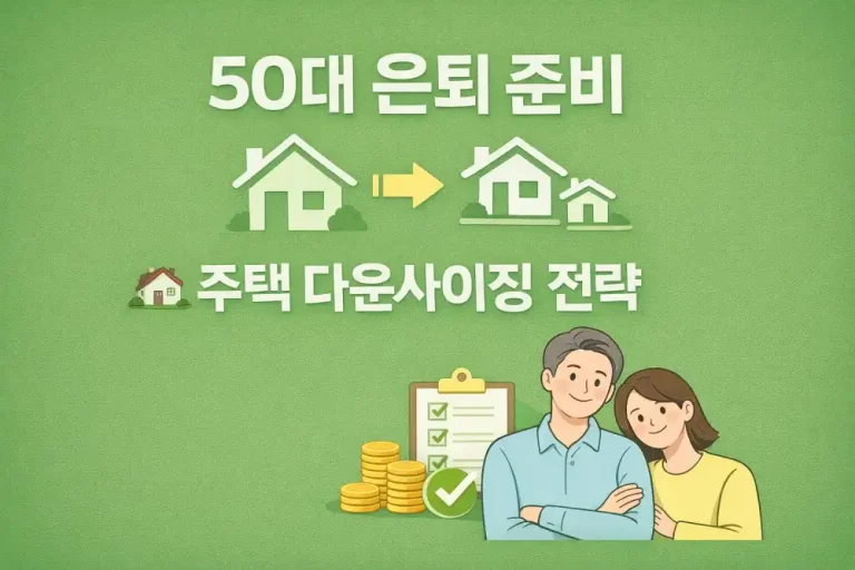 50대 은퇴 준비 주택 다운사이징 전략