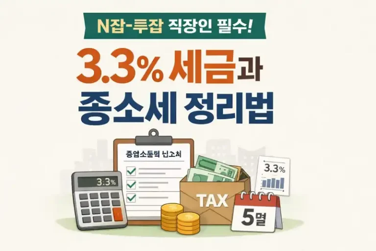 N잡·투잡 직장인 필수! 3.3% 세금과 종소세 정리법