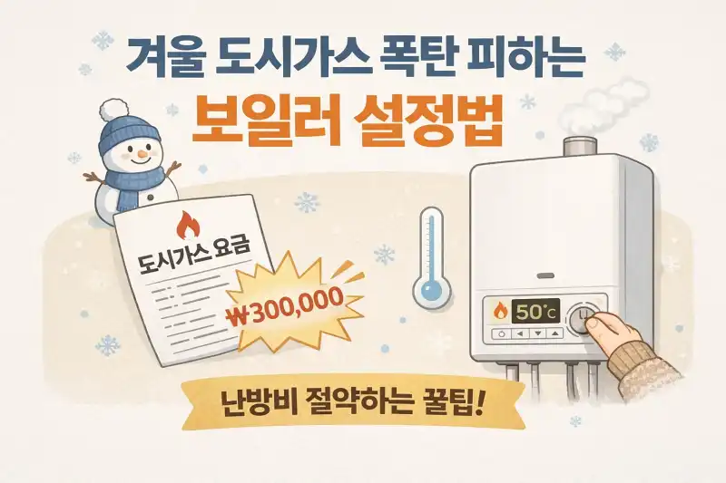 겨울 도시가스 폭탄 피하는 보일러 설정법