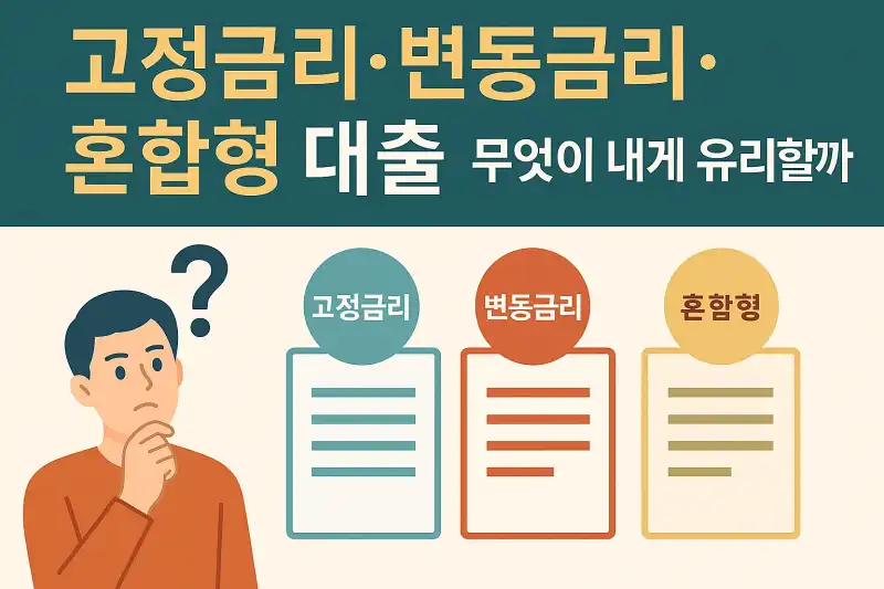 고정금리·변동금리·혼합형 대출, 무엇이 내게 유리할까?
