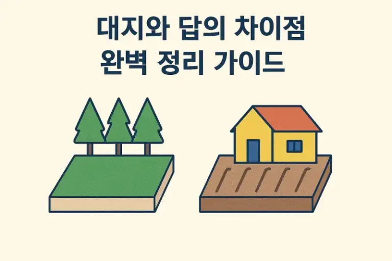 대지와 답의 차이점 완벽 정리 가이드
