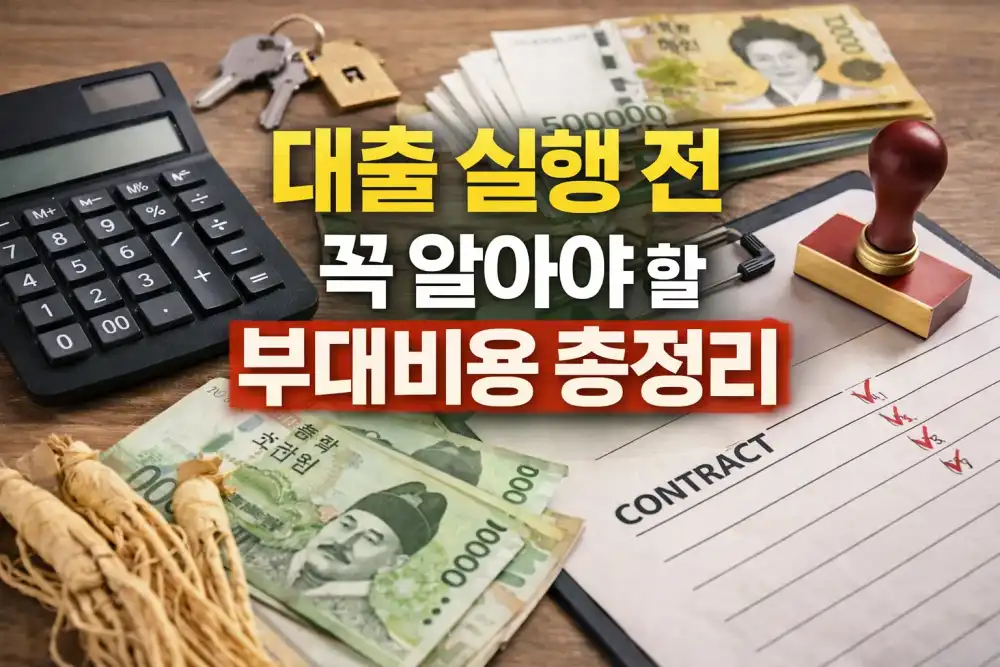 대출 실행 전 꼭 알아야 할 부대비용 총정리