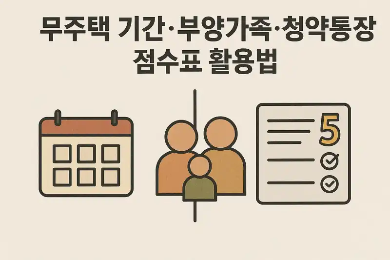 무주택 기간·부양가족·청약통장 점수표 활용법