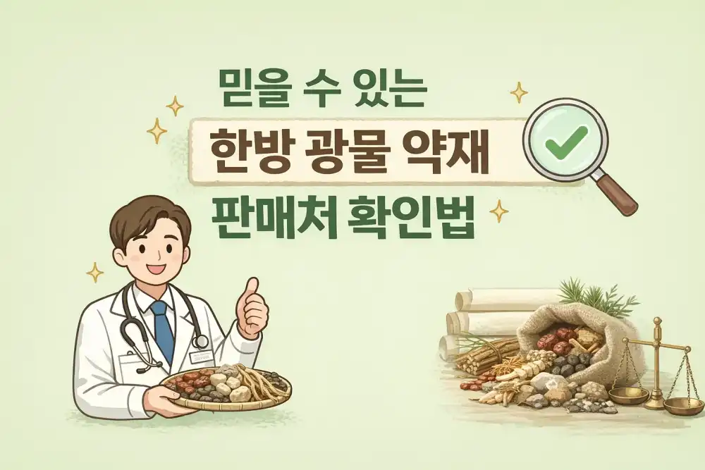 믿을 수 있는 한방 광물 약재 판매처 확인법
