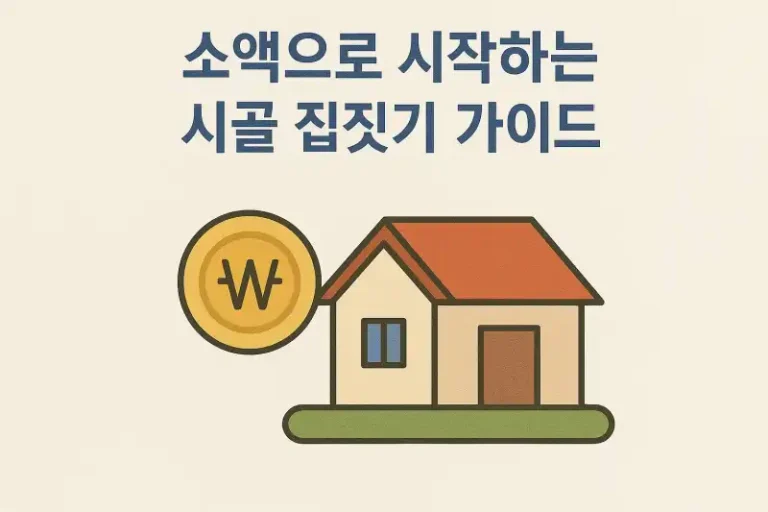 소액으로 시작하는 시골 집짓기 가이드