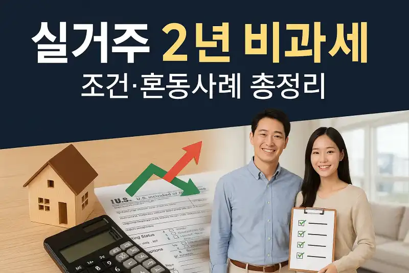 실거주 2년 비과세 조건, 혼동되는 사례 총정리