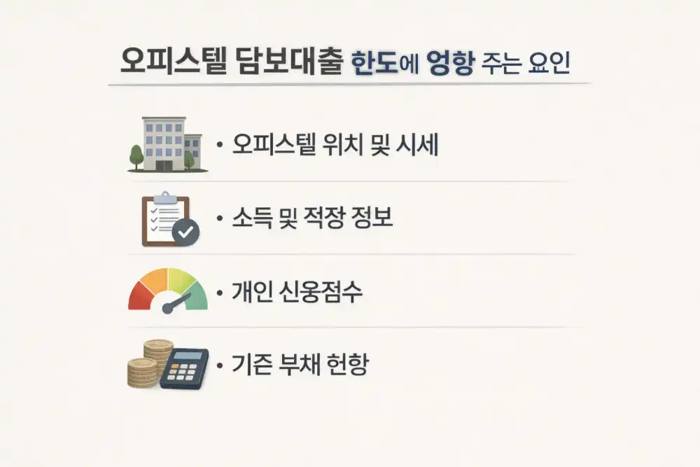 오피스텔 담보대출 한도에 영향 주는 요인