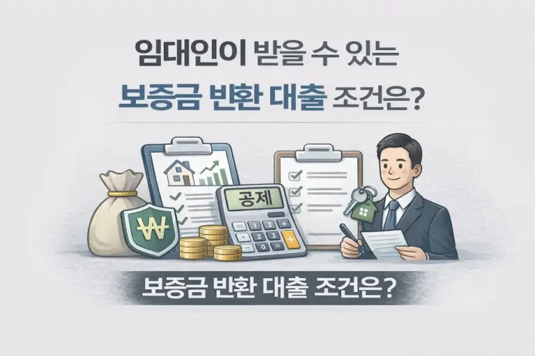 임대인이 받을 수 있는 보증금 반환 대출 조건은?