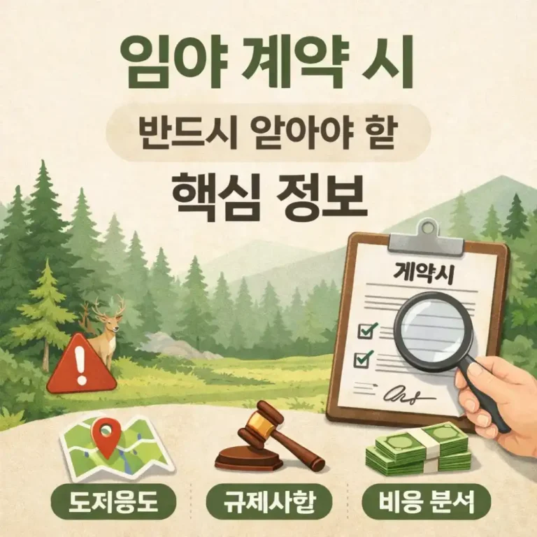 임야 계약 시 반드시 알아야 할 핵심 정보