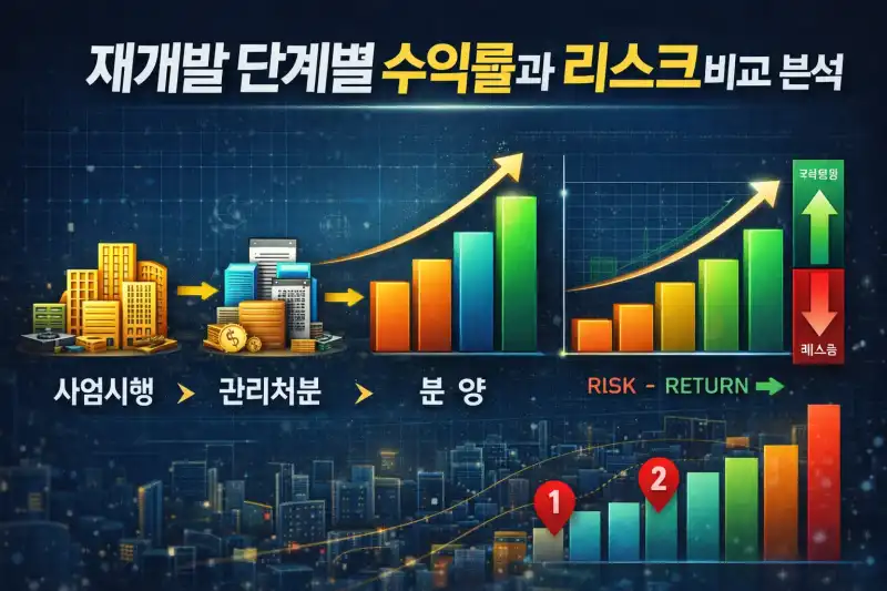 재개발 단계별 수익률과 리스크 비교 분석