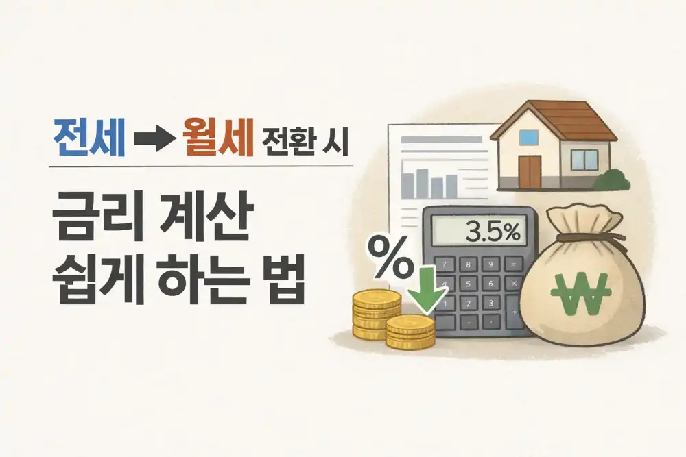 전세→월세 전환 시 금리 계산 쉽게 하는 법
