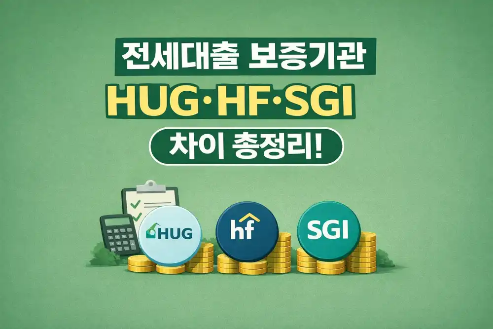 전세대출 보증기관 HUG·HF·SGI 차이 총정리!