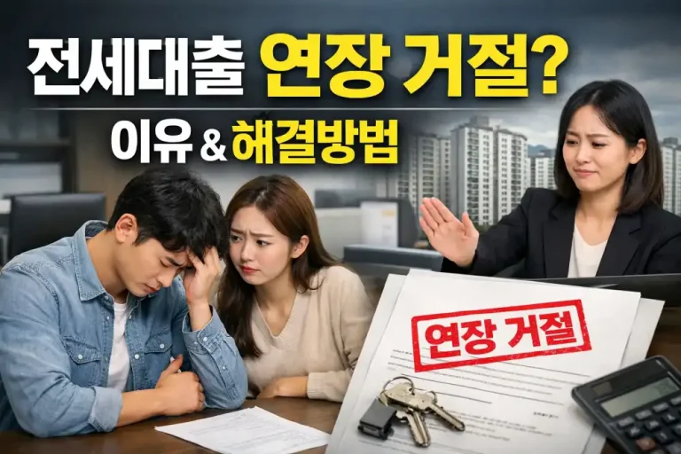 전세대출 연장 거절되는 이유와 해결방법