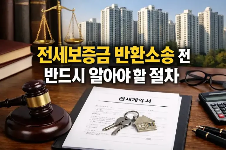 전세보증금 반환소송 전 반드시 알아야 할 절차