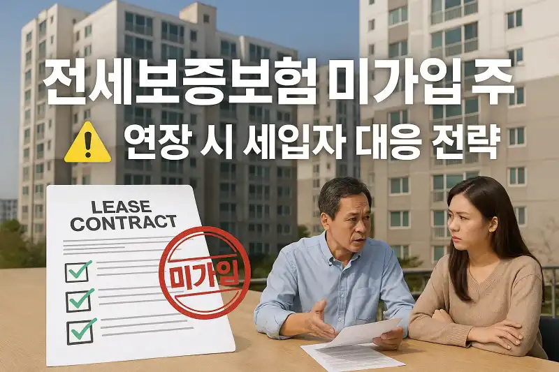 전세보증보험 미가입 주택, 연장 시 세입자 대응 전략