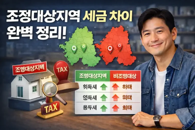 조정대상지역 세금 차이 완벽 정리!