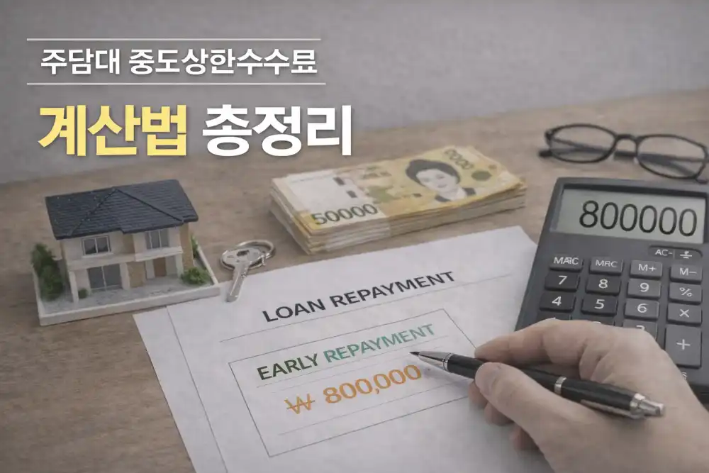 주담대 중도상환수수료 계산법 총정리