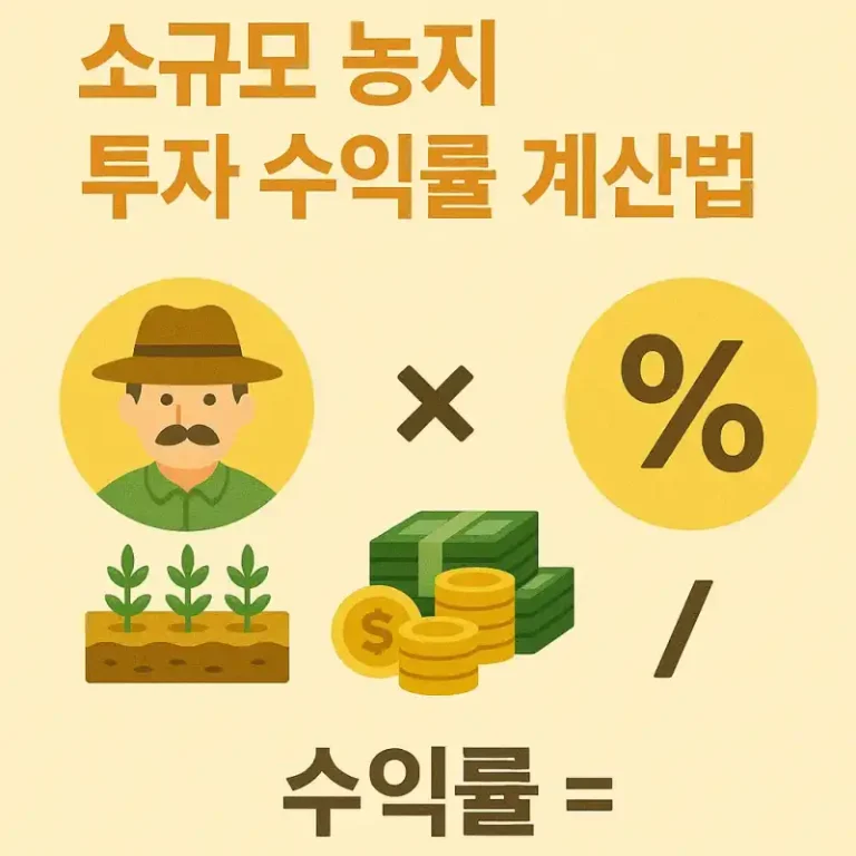 주말농장 소규모 농지 투자 수익률 계산법