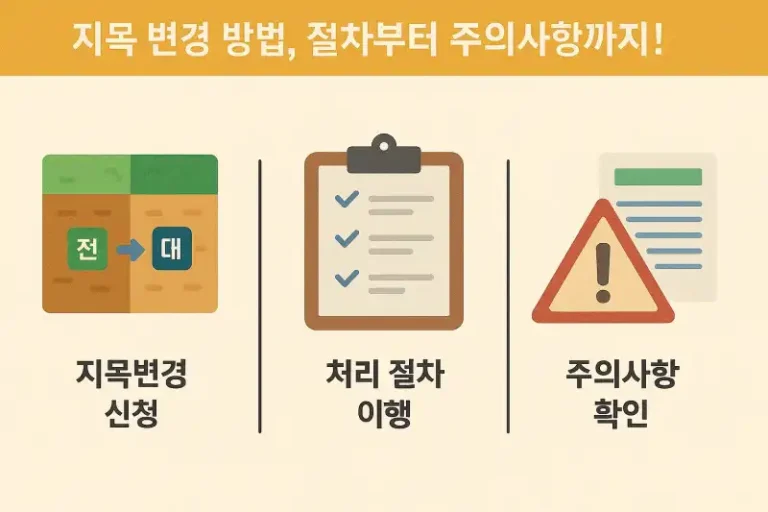 지목 변경 방법, 절차부터 주의사항까지!