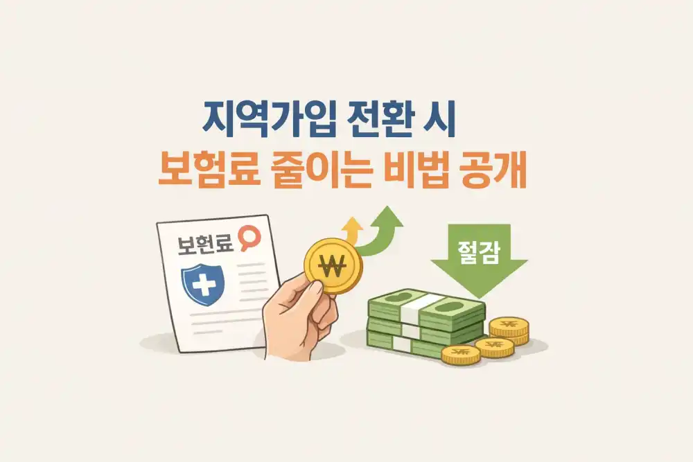 지역가입 전환 시 보험료 줄이는 비법 공개