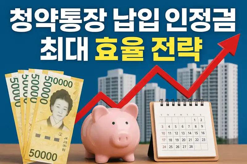 청약통장 납입 인정금액, 최대 효율 전략