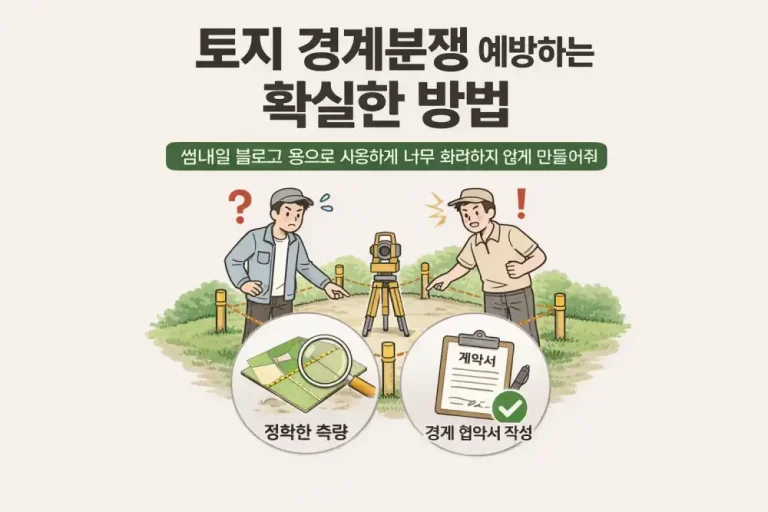 토지 경계분쟁 예방하는 확실한 방법