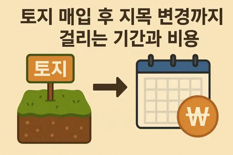 토지 매입 후 지목 변경까지 걸리는 기간과 비용
