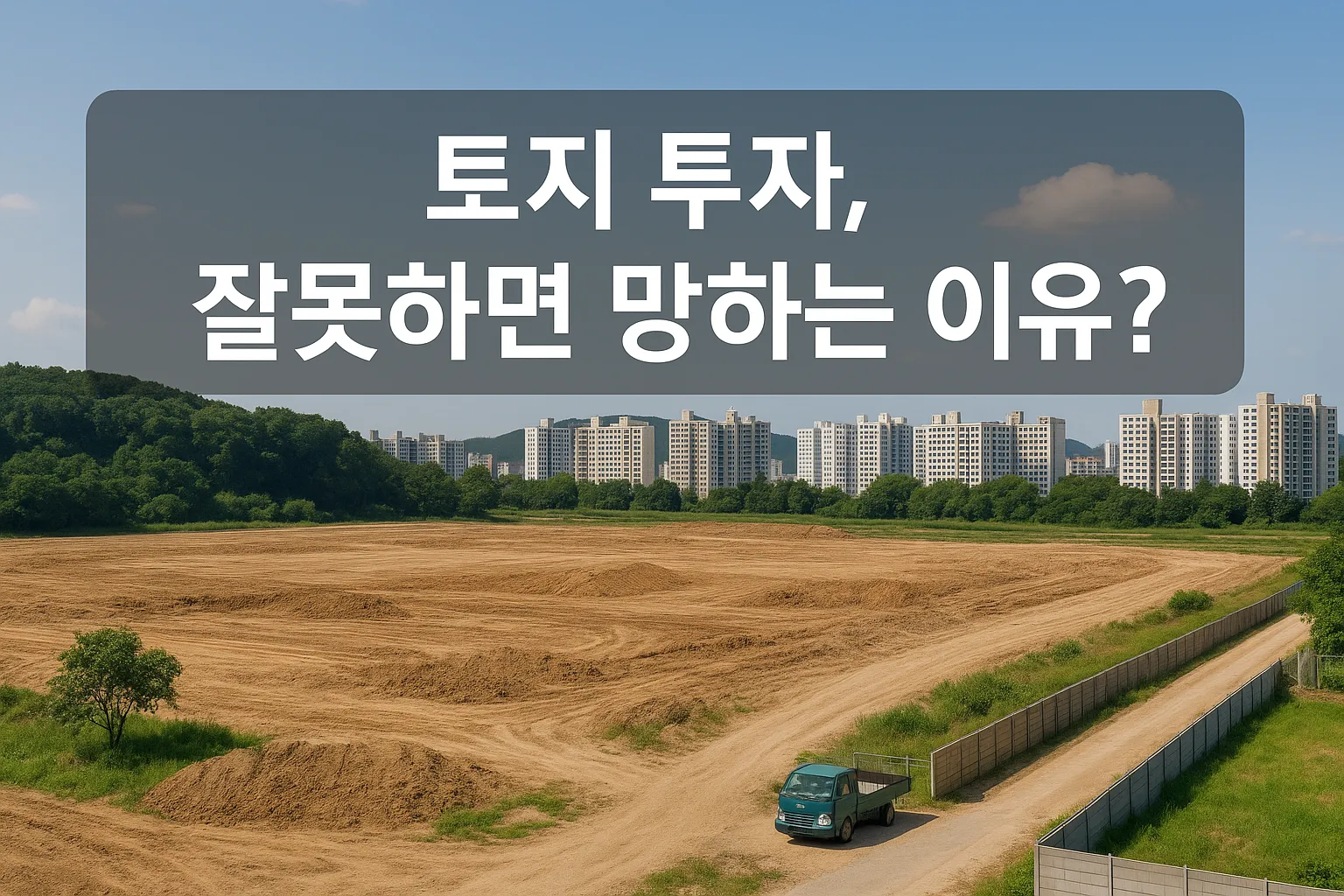 토지 투자, 잘못하면 망하는 이유는?