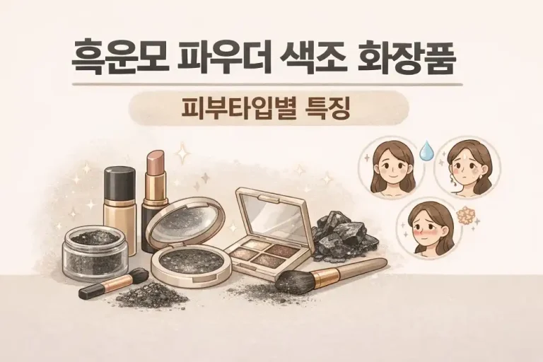 흑운모 파우더 색조 화장품, 피부타입별 특징