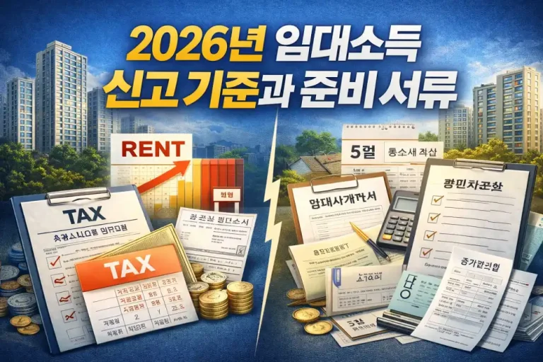 2026년 임대소득 신고 기준과 준비 서류 총정리