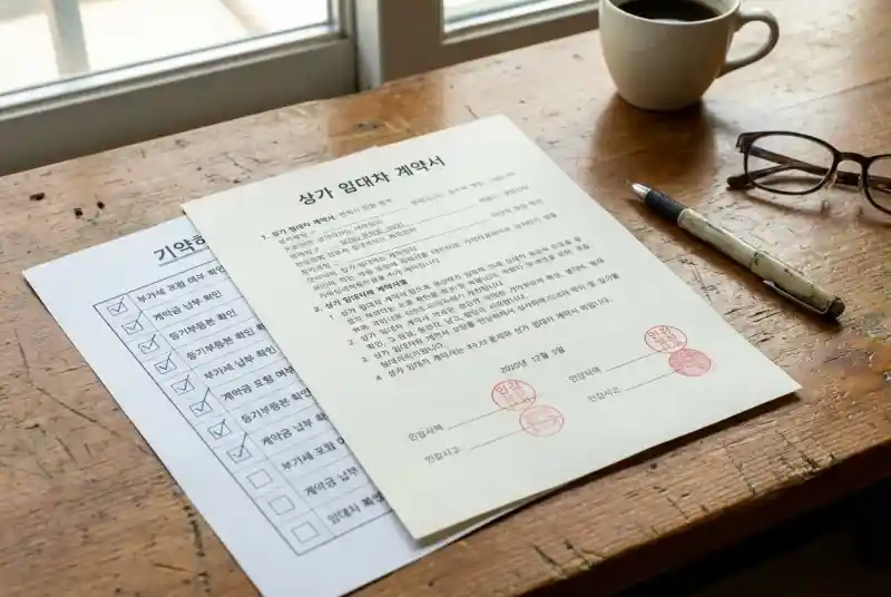 상가 임대 계약서와 체크리스트