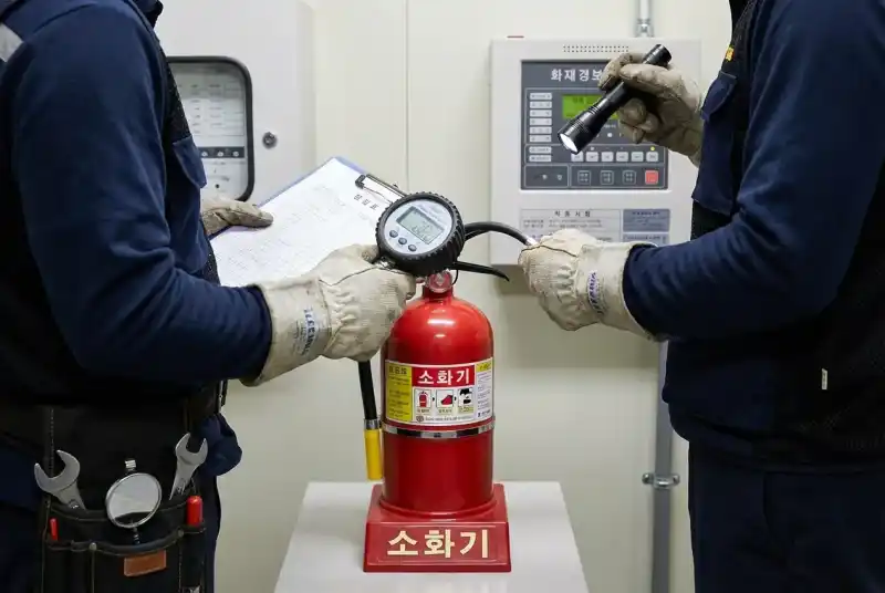 소방 설비 점검 장면 