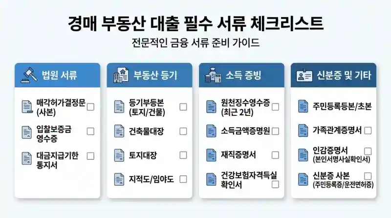 경락잔금대출 서류 준비, 이것만 챙기면 통과율 2배 높아져요