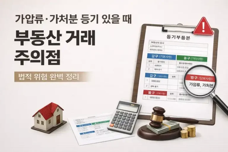 가압류·가처분 등기 있을 때 부동산 거래 주의점, 법적 위험 완벽 정리