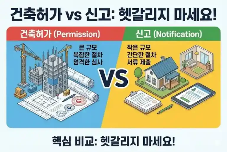건축허가 vs 신고 차이? 헷갈리지 마세요
