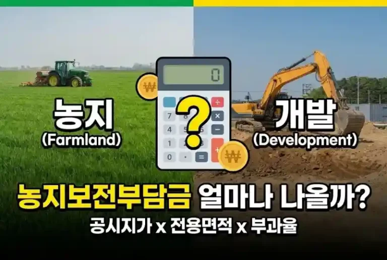 농지보전부담금 얼마나 나올까?