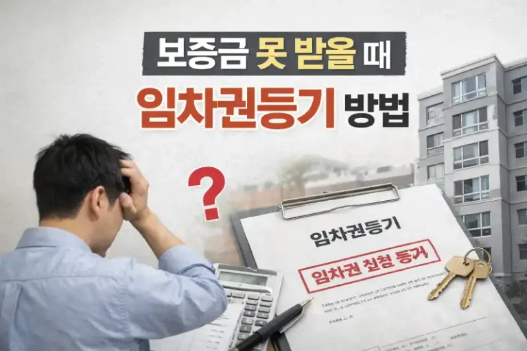 보증금 못 받을 때 임차권등기 방법