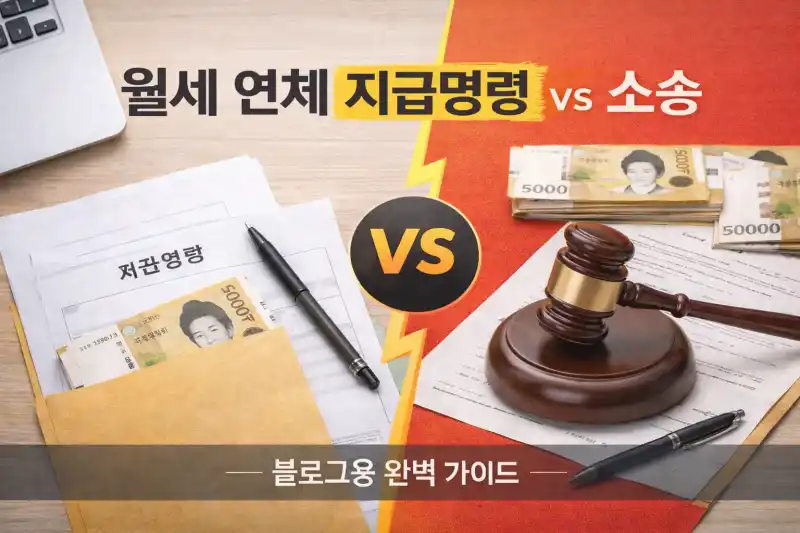 월세 연체 지급명령 vs 소송