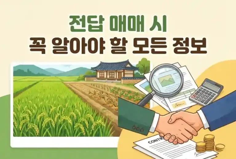 전답 매매 시 꼭 알아야 할 모든 정보